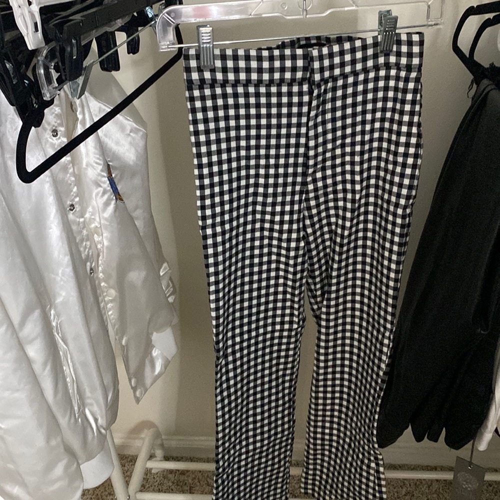 zara, black and white checkered print